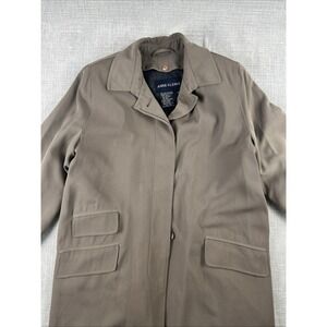 Anne Klein 2 Women's 10 Olive Green Overcoat w/ Removable Liner